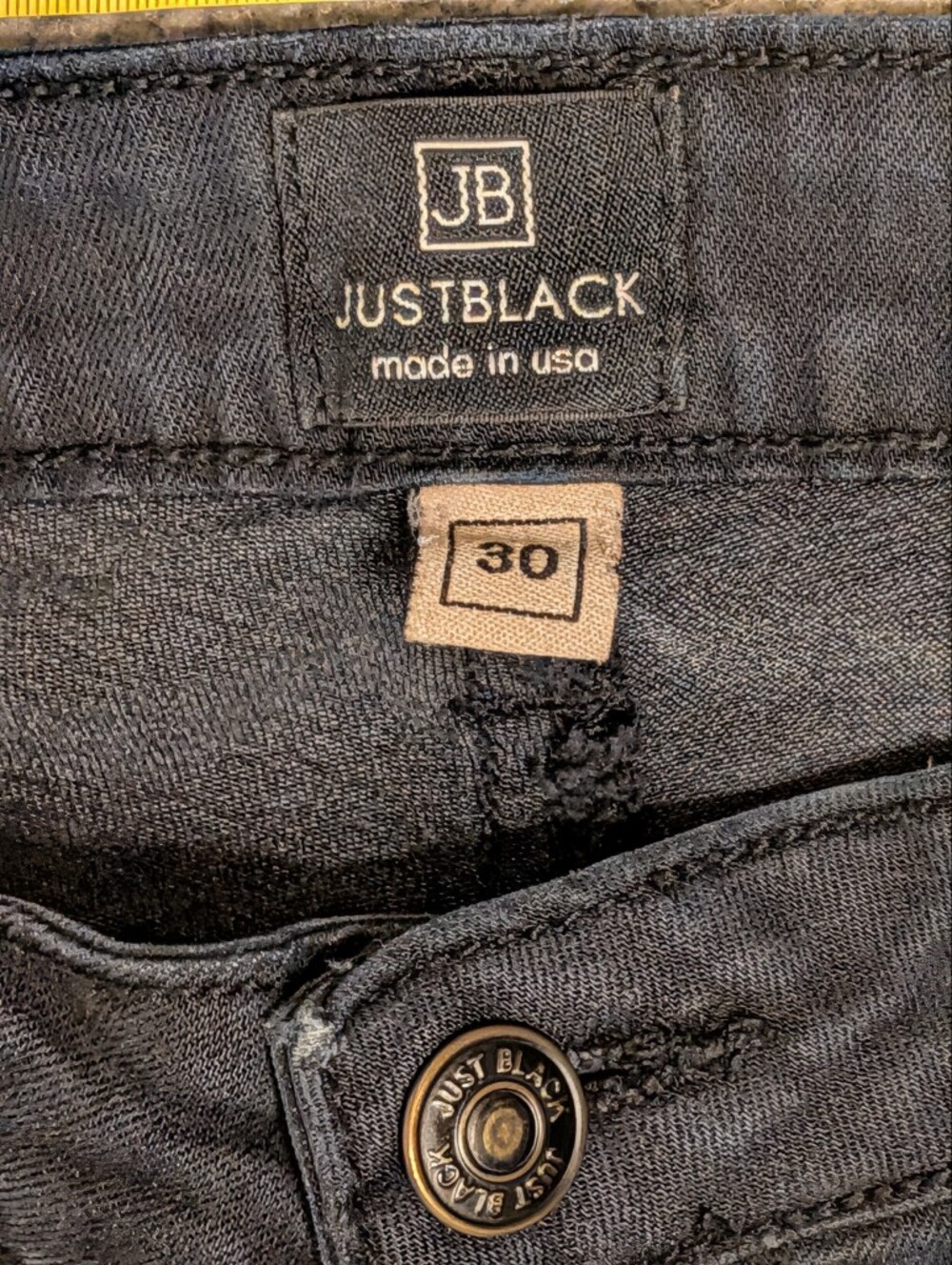 Just Black Women's Skinny Jeans in Black with Ankle Zippers - Picture 3 of 4